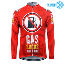 Cargar imagen en el visor de la galería, Thriller Rider Sports Ropa de Bicicleta Hombre Ciclismo Chaquetas Invierno/Térmico(Gas Sucks Ride a Bike)