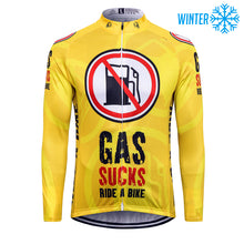 Cargar imagen en el visor de la galería, Thriller Rider Sports Ropa de Bicicleta Hombre Ciclismo Chaquetas Invierno/Térmico(Gas Sucks Ride a Bike)