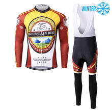 Carica l'immagine nel visualizzatore di Gallery, Thriller Rider Sports Abbigliamento per Biciclette Uomo Ciclismo Giacche e Calzamaglia con Bretelle Termico/Inverno Combinazione(Mountian Bike Bicycle Club)