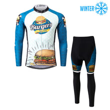 Cargar imagen en el visor de la galería, Thriller Rider Sports Ropa de Bicicleta Hombre Ciclismo Chaquetas y Culotte Largo Invierno/Térmico Traje(The Burgers)