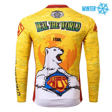 Cargar imagen en el visor de la galería, Thriller Rider Sports Ropa de Bicicleta Hombre Ciclismo Chaquetas Invierno/Térmico(Heal The World)