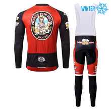 Lade das Bild in den Galerie-Viewer, Thriller Rider Sports Fahrradbekleidung Herren Fahrradtrikots Radtrikots und Lange Trägerhose Anzug Winter/Thermo(Cheer for Being)