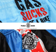 Cargar imagen en el visor de la galería, Thriller Rider Sports Ropa de Bicicleta Hombre Ciclismo Maillots y Culottes Traje(Gas Sucks Ride a Bike)