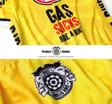 Cargar imagen en el visor de la galería, Thriller Rider Sports Ropa de Bicicleta Hombre Ciclismo Maillots y Culotte Corto con Tirantes Traje(Gas Sucks Ride a Bike)