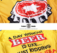 Cargar imagen en el visor de la galería, Thriller Rider Sports Ropa de Bicicleta Hombre Ciclismo Maillots y Culotte Largo Traje(Beer Cap)