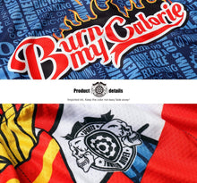 画像をギャラリービューアに読み込む, Thriller Rider Sports 自転車の服 メンズ サイクル長袖 + ビブタイツ 組み合わせ(Burn My Calorie)