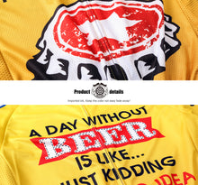 Lade das Bild in den Galerie-Viewer, Thriller Rider Sports Fahrradbekleidung Herren Fahrradtrikots Radtrikots Kurzärmlig(Beer Cap)