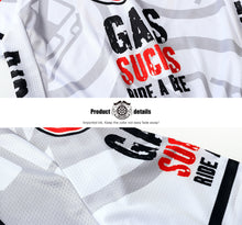 Carica l'immagine nel visualizzatore di Gallery, Thriller Rider Sports Abbigliamento per Biciclette Uomo Ciclismo Maglie Manica Corta(Gas Sucks Ride a Bike)