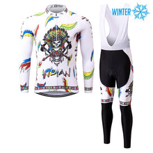 Carica l'immagine nel visualizzatore di Gallery, Thriller Rider Sports Abbigliamento per Biciclette Uomo Ciclismo Giacche e Calzamaglia con Bretelle Termico/Inverno Combinazione(Indian)