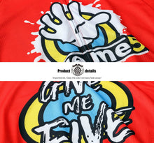 Lade das Bild in den Galerie-Viewer, Thriller Rider Sports Fahrradbekleidung Herren Fahrradtrikots Radtrikots und Trägerhose Anzug(Give Me Five)