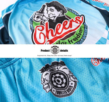 Cargar imagen en el visor de la galería, Thriller Rider Sports Ropa de Bicicleta Hombre Ciclismo Maillots y Culotte Largo Traje(Cheers for Freedom)