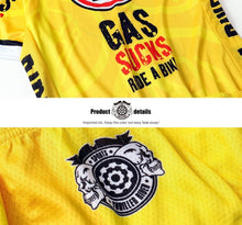 Carica l'immagine nel visualizzatore di Gallery, Thriller Rider Sports Abbigliamento per Biciclette Uomo Ciclismo Giacche e Calzamaglia con Bretelle Termico/Inverno Combinazione(Gas Sucks Ride a Bike)