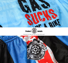 Load image into Gallery viewer, Thriller Rider Sports Bicycle Clothing Mens Cycling Jersey Short Sleeve(Gas Sucks Ride a Bike)