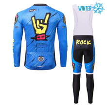 Load image into Gallery viewer, Thriller Rider Sports Bicycle Clothing Mens Cycling Jackets and Bib Tights Winter Kit(Rock)