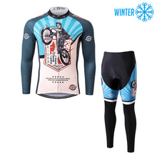 Lade das Bild in den Galerie-Viewer, Thriller Rider Sports Fahrradbekleidung Herren Fahrradjacken Radjacken und Lange Hosen Anzug Winter/Thermo(Feel in Your Wheels)