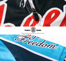 Cargar imagen en el visor de la galería, Thriller Rider Sports Ropa de Bicicleta Hombre Ciclismo Maillots y Culotte Largo Traje(Cheers for Freedom)