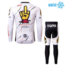 Lade das Bild in den Galerie-Viewer, Thriller Rider Sports Fahrradbekleidung Herren Fahrradjacken Radjacken und Lange Hosen Anzug Winter/Thermo(Bastard)