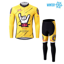 Lade das Bild in den Galerie-Viewer, Thriller Rider Sports Fahrradbekleidung Herren Fahrradjacken Radjacken und Lange Hosen Anzug Winter/Thermo(Aloha)