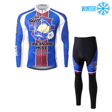 Charger l'image dans la galerie, Thriller Rider Sports Vêtements de Vélo Homme Cyclisme Vestes + Pantalon longue Thermique/Hiver Combinaison(Fire in The Hole)