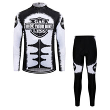 Cargar imagen en el visor de la galería, Thriller Rider Sports Ropa de Bicicleta Hombre Ciclismo Maillots y Culotte Largo Traje(Gas Sucks Ride a Bike)