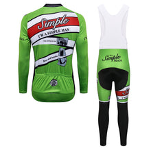 Cargar imagen en el visor de la galería, Thriller Rider Sports Ropa de Bicicleta Hombre Ciclismo Maillots y Culotte Largo con Tirantes Traje(I'm Simple Man)