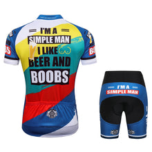 Cargar imagen en el visor de la galería, Thriller Rider Sports Ropa de Bicicleta Hombre Ciclismo Maillots y Culottes Traje(I'm a Simple Man)