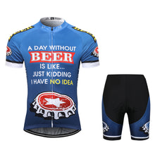 Load image into Gallery viewer, Thriller Rider Sports Bicycle Clothing Mens Cycling Jersey Short Sleeve and Shorts Kit(Beer Cap)