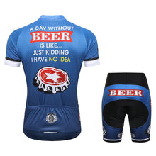 Load image into Gallery viewer, Thriller Rider Sports Bicycle Clothing Mens Cycling Jersey Short Sleeve and Shorts Kit(Beer Cap)