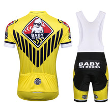 Load image into Gallery viewer, Thriller Rider Sports Bicycle Clothing Mens Cycling Jersey Short Sleeve and Bib Shorts Kit(Baby on Board)