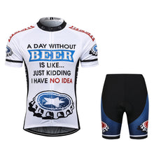 Carica l'immagine nel visualizzatore di Gallery, Thriller Rider Sports Abbigliamento per Biciclette Uomo Ciclismo Maglie e Pantaloncini Combinazione(Beer Cap)