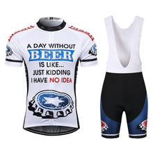 Load image into Gallery viewer, Thriller Rider Sports Bicycle Clothing Mens Cycling Jersey Short Sleeve and Bib Shorts Kit(Beer Cap)