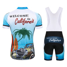 Lade das Bild in den Galerie-Viewer, Thriller Rider Sports Fahrradbekleidung Herren Fahrradtrikots Radtrikots und Trägerhose Anzug(Welcome to California)