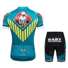 Carica l'immagine nel visualizzatore di Gallery, Thriller Rider Sports Abbigliamento per Biciclette Uomo Ciclismo Maglie e Pantaloncini Combinazione(Baby on Board)