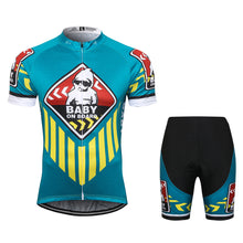 Carica l'immagine nel visualizzatore di Gallery, Thriller Rider Sports Abbigliamento per Biciclette Uomo Ciclismo Maglie e Pantaloncini Combinazione(Baby on Board)