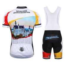 Load image into Gallery viewer, Thriller Rider Sports Bicycle Clothing Mens Cycling Jersey Short Sleeve and Bib Shorts Kit(Schoss Neuschwanstein)