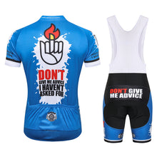 Lade das Bild in den Galerie-Viewer, Thriller Rider Sports Fahrradbekleidung Herren Fahrradtrikots Radtrikots und Trägerhose Anzug(Don't Give Me Advice)