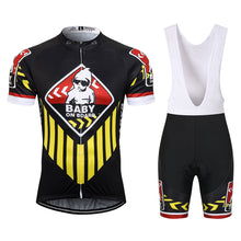 Load image into Gallery viewer, Thriller Rider Sports Bicycle Clothing Mens Cycling Jersey Short Sleeve and Bib Shorts Kit(Baby on Board)