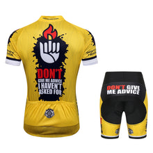 Lade das Bild in den Galerie-Viewer, Thriller Rider Sports Fahrradbekleidung Herren Fahrradtrikots Radtrikots und Radhosen Anzug(Don't Give Me Advice)