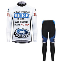 Cargar imagen en el visor de la galería, Thriller Rider Sports Ropa de Bicicleta Hombre Ciclismo Maillots y Culotte Largo Traje(Beer Cap)