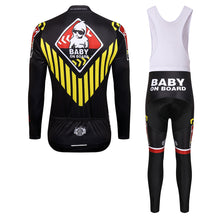 Lade das Bild in den Galerie-Viewer, Thriller Rider Sports Fahrradbekleidung Herren Fahrradtrikots Radtrikots und Lange Trägerhose Anzug(Baby on Board)
