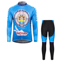 Charger l'image dans la galerie, Thriller Rider Sports Vêtements de Vélo Homme Cyclisme Maillots Longue + Pantalon longue Combinaison(Indian)