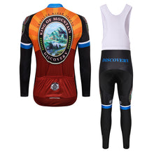 Lade das Bild in den Galerie-Viewer, Thriller Rider Sports Fahrradbekleidung Herren Fahrradtrikots Radtrikots und Lange Trägerhose Anzug(Discovery)