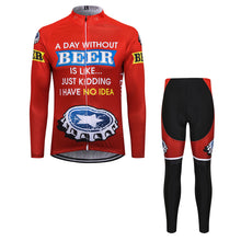 Cargar imagen en el visor de la galería, Thriller Rider Sports Ropa de Bicicleta Hombre Ciclismo Maillots y Culotte Largo Traje(Beer Cap)