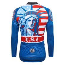 Cargar imagen en el visor de la galería, Thriller Rider Sports Ropa de Bicicleta Hombre Ciclismo Maillots Manga Larga(USA Flag)