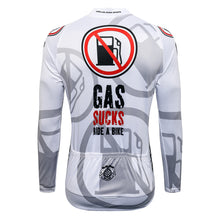 画像をギャラリービューアに読み込む, Thriller Rider Sports 自転車の服 メンズ サイクルジャージ 長袖(Gas Sucks Ride a Bike)
