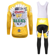 画像をギャラリービューアに読み込む, Thriller Rider Sports 自転車の服 メンズ サイクル長袖 + ビブタイツ 組み合わせ(Cheers & Beers)