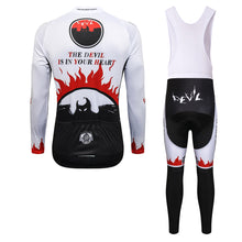Cargar imagen en el visor de la galería, Thriller Rider Sports Ropa de Bicicleta Hombre Ciclismo Maillots y Culotte Largo con Tirantes Traje(The Devil is in Your Heart)