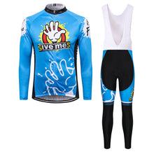 Load image into Gallery viewer, Thriller Rider Sports Bicycle Clothing Mens Cycling Jersey Long Sleeve and Bib Trousers Kit(Give Me Five)