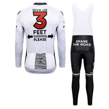 Load image into Gallery viewer, Thriller Rider Sports Bicycle Clothing Mens Cycling Jersey Long Sleeve and Bib Trousers Kit(Give Us 3 Feet Please)