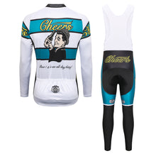 Load image into Gallery viewer, Thriller Rider Sports Bicycle Clothing Mens Cycling Jersey Long Sleeve and Bib Trousers Kit(Cheers for Being)